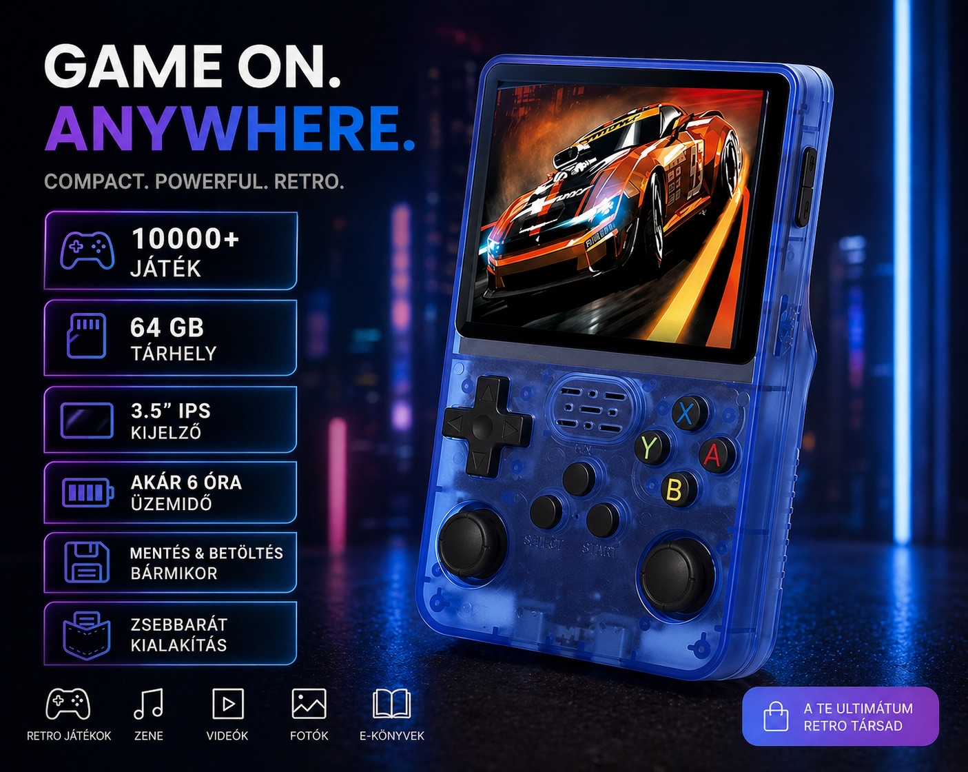 Retro kézi játékkonzol