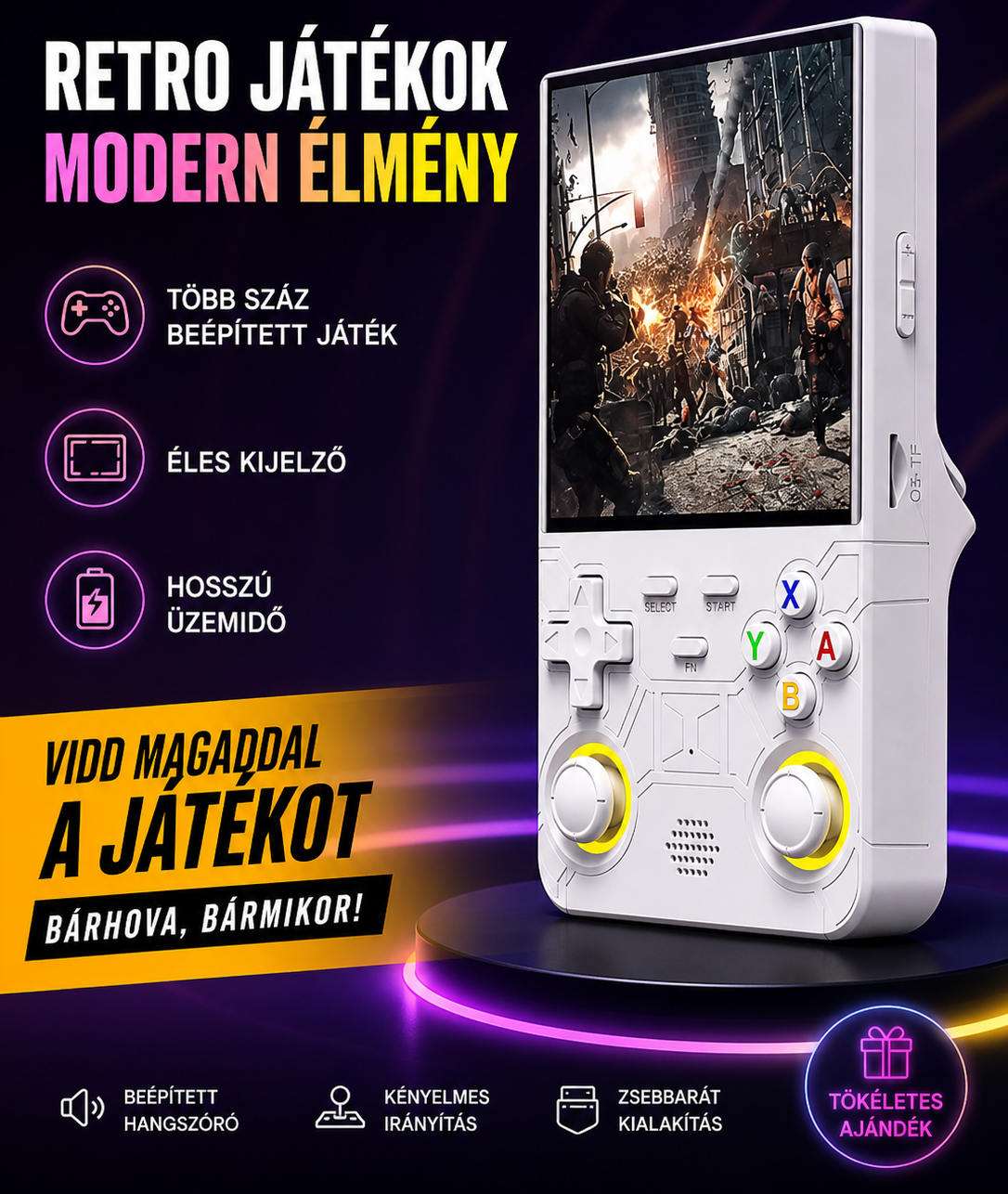 🎮 Ultra Retro Gamer Konzol – Zsebben hordható élmény